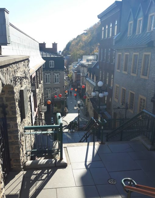 Down into 1700s old Quebec City