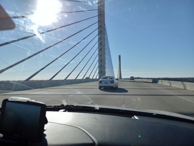 Part of the bridge spanning the St. John's River and Mill Cove in Jacksonville Florida