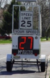 Traffic speed checker
