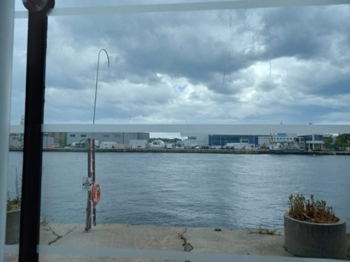 Looking across the channel to Billy Bishop airline terminal from the mainland in downtown Toronto