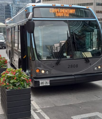 Porter Airlines shuttle bus from Union Station to Billy Bishop airport