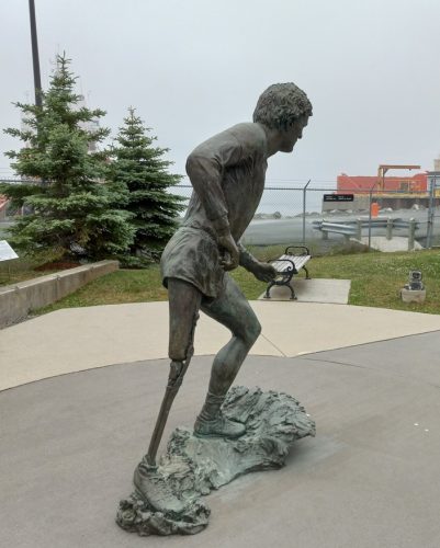 Terry Fox monument in St Johns near where he dipped his foot into the harbor to begin his epic cross country run