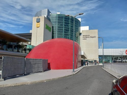 Humberto Delgado Airport terminal in Lisbon Portugal