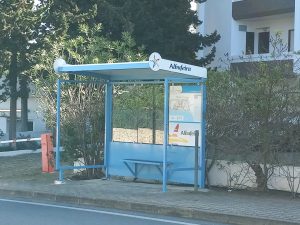 Bus stop in Albufeira.