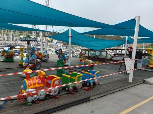 A photo of one of the children's play areas at the Albufeira Marina.