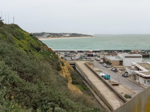 Climbing the hill from Albufeira Marina.