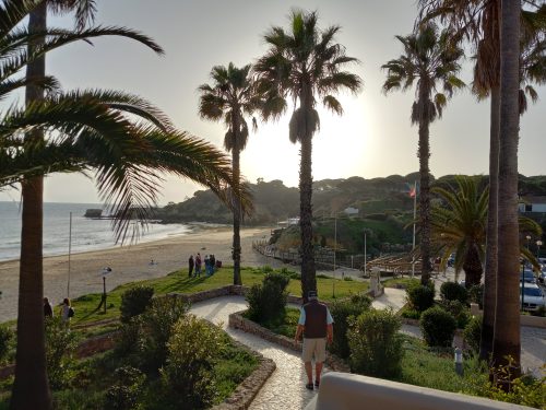 The beach near Santa Eulailia, Albufeira, Portugal