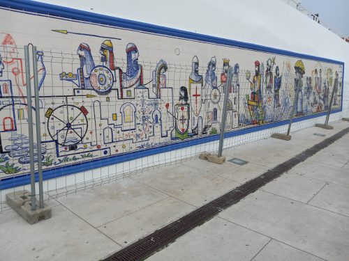 Moorish mural in Albufeira.