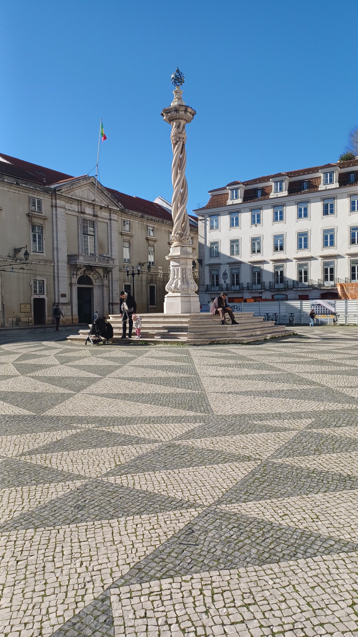 Another beautiful square in Lisbon Portugal.